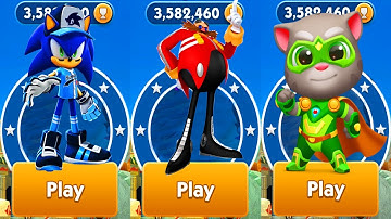 Tag with Ryan vs Sonic Dash vs Talking Tom Gold Run Android,ios gameplay Run