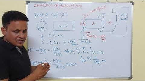 ESTIMATION OF MACHINING TIME | Chapter 7 | Industrial Engineering Estimation & Costing |