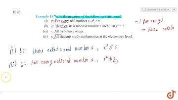 Write the negation of the following statements: (i) p: For every real number `x ,` `x^2 gt x` . ...