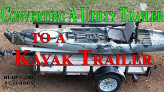 DIY Kayak Trailer Conversion, From 5x8 Utility trailer to PVC bunk Kayak Trailer
