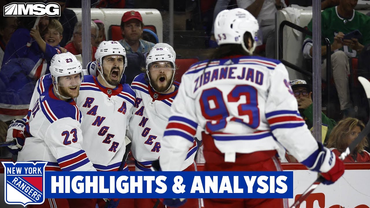 NHL playoffs: Rangers win Game 7 against Hurricanes, to play Lightning