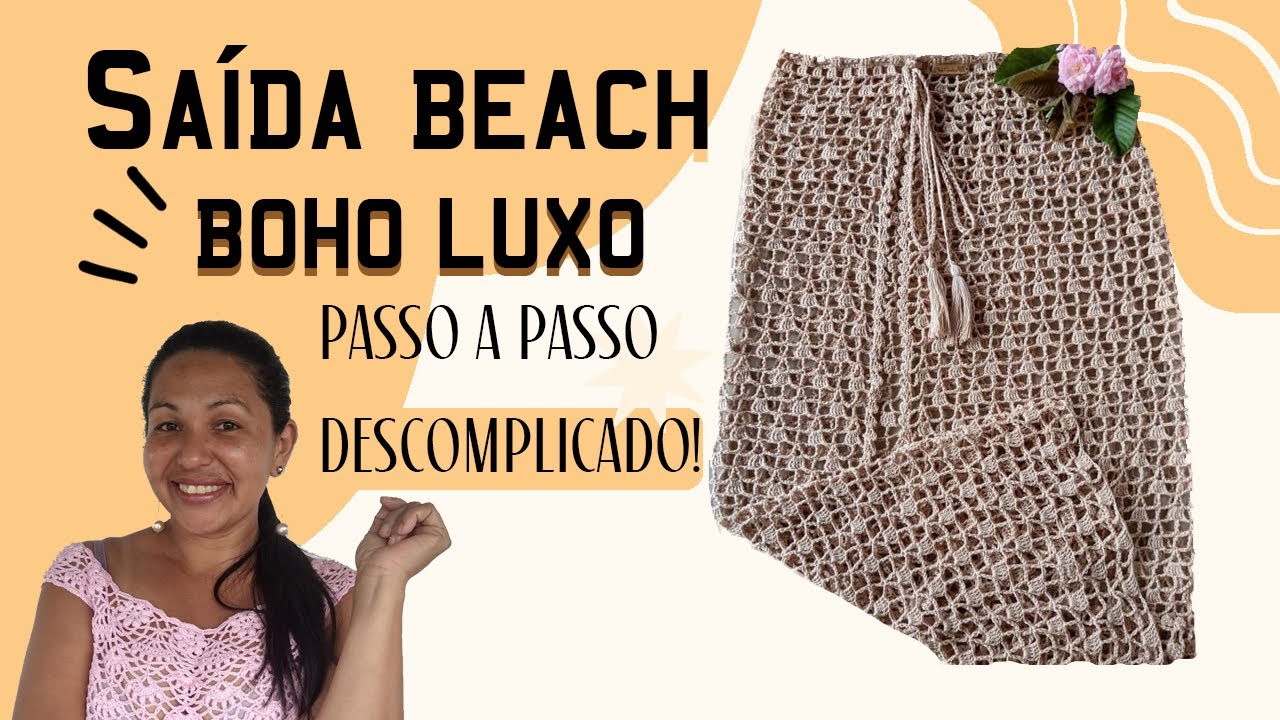 Saída de praia LUXO/passo a passo completo 😱😱😱😱Val Croches  #crochet #crochedeluxo #saidadepraia