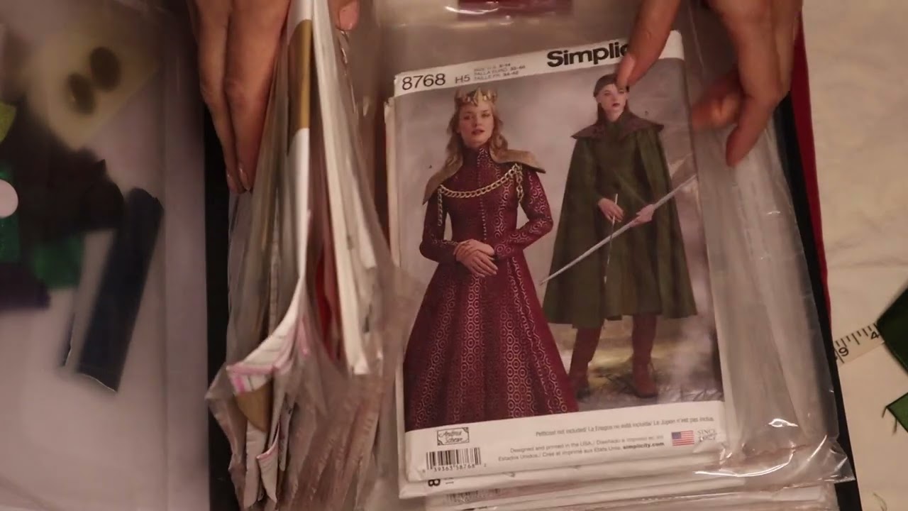 Binder Flip Through: Cosplay Sewing Patterns | ASMR