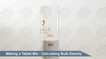 Making a Tablet Pill Mix - Bulk Density