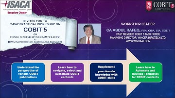Brief overview of COBIT 5 Principles and COBIT Workshop