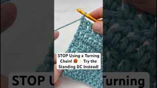 How to Crochet a Standing Double Crochet (No Turning Chain!) 🧶✨ Get Cleaner Crochet Edges!