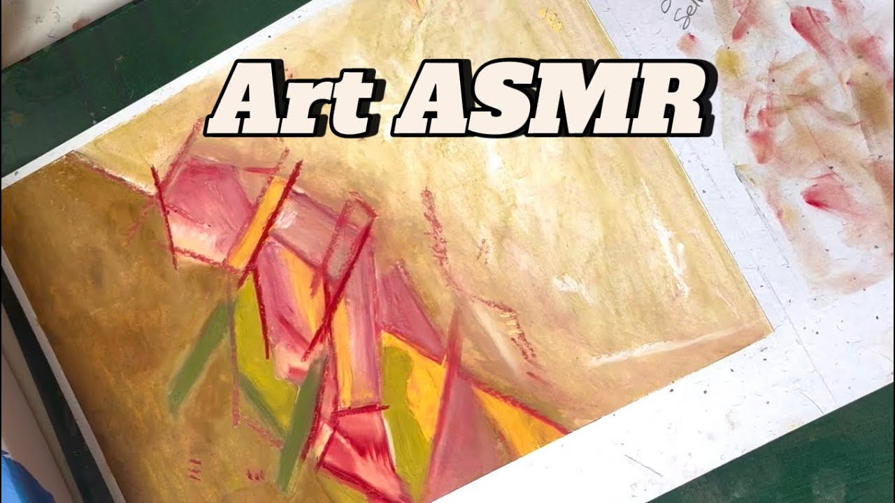 ART ASMR (no talking) for relaxation and sleep (Oil Pastels) 