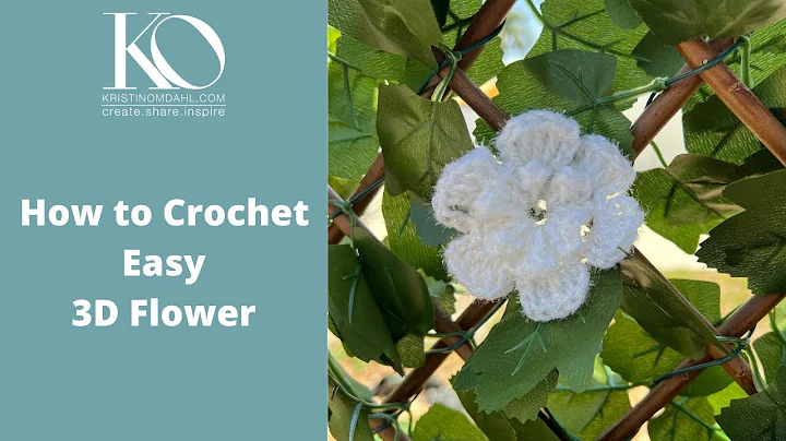 How to Crochet Easy 3D Flower Easy Fast Decorating DIY Embellishment
