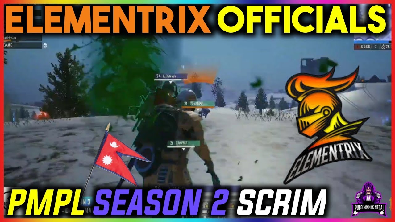 Elementrix back with the bang || Chicken dinner [PMPL South Asia Season 2 Scrims]- PUBG MOBILE NEPAL
