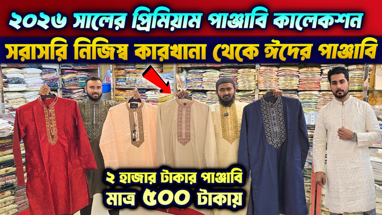 ঈদে🌙ধামাকা অফারে প্রিমিয়াম🔥🥰পাঞ্জাবি কিনুন মাত্র ৫০০ টাকায়😱😱Eid Collection New Panjabi in BD 2026