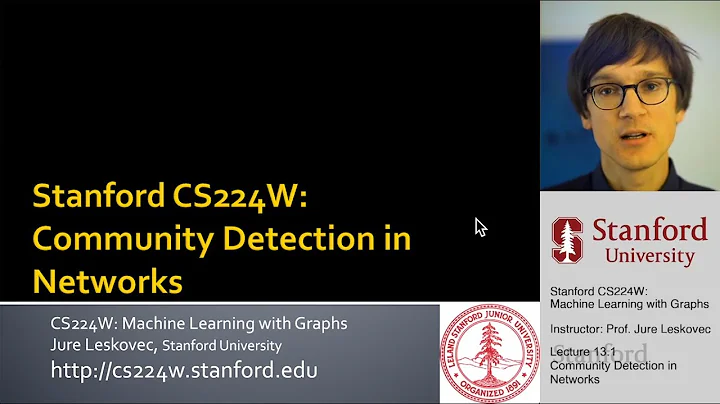 CS224W: Machine Learning with Graphs | 2021 | Lecture 13.1 - Community Detection in Networks