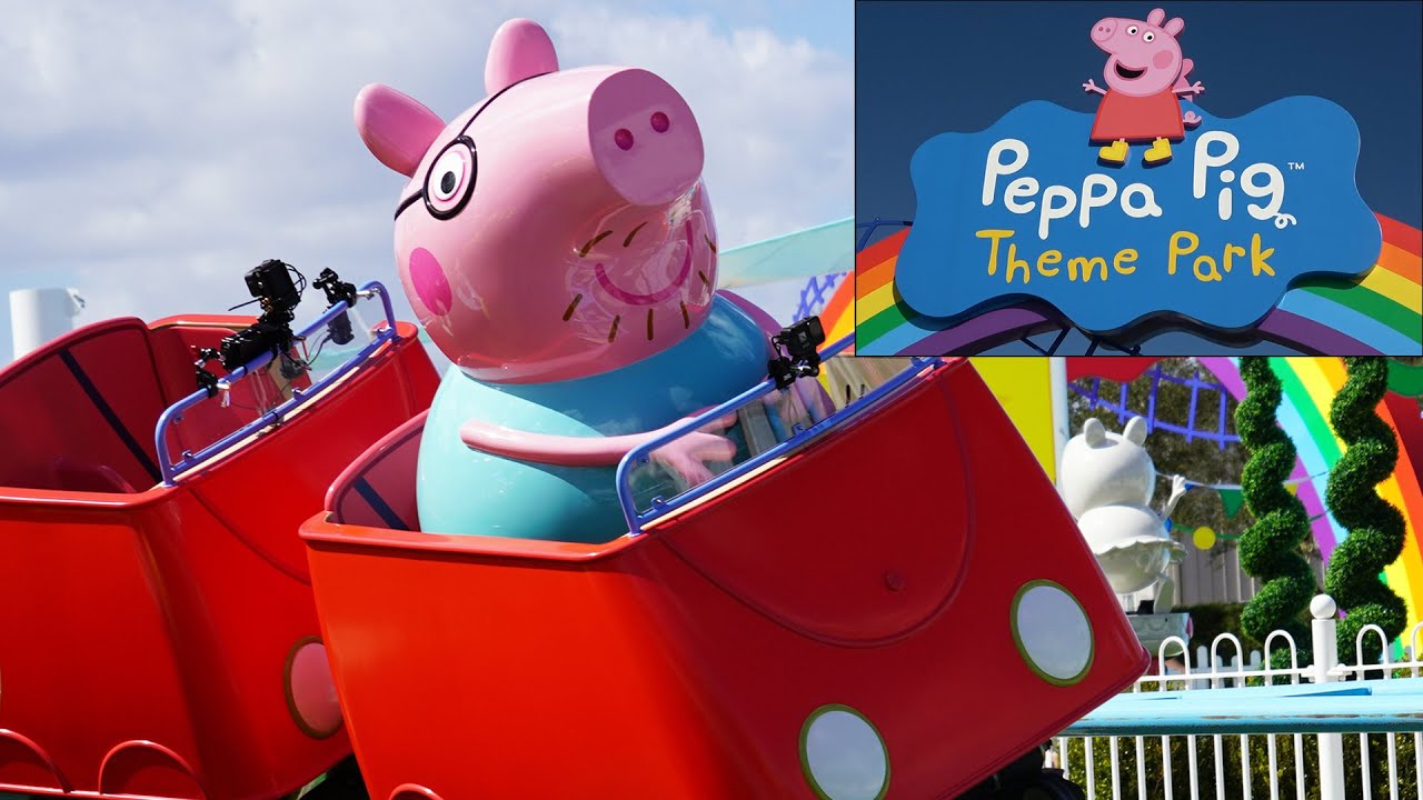 Daddy Pig's Roller Coaster Front Row POV & MouseSteps Ride Cam - Peppa Pig Theme Park, LEGOLAND