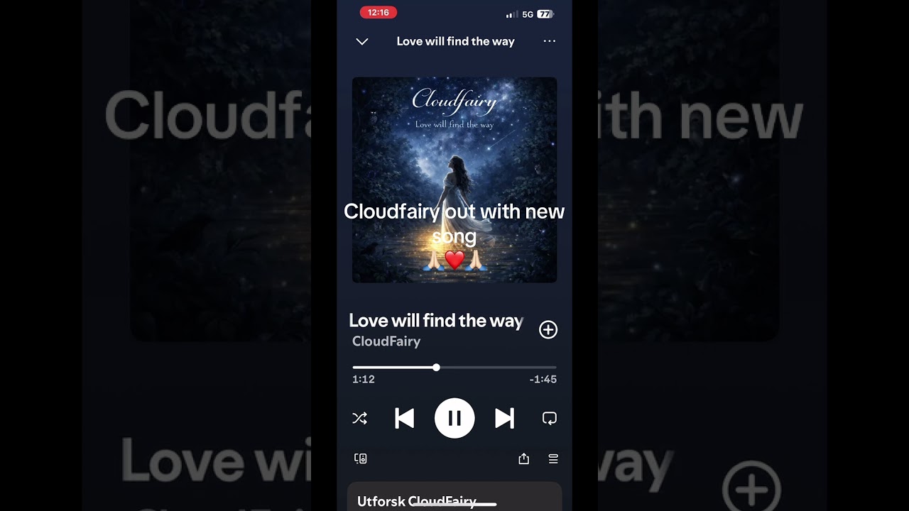New song out👏🏻👏🏻 Cloudfairy «Love will fint the way»