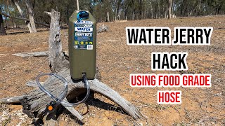 Water Jerry Can Hack for your 4WD setup and Camping (Food grade hose and costs less than $15)