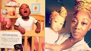 Couple Creates Epic Birth Announcement With 'Eviction Notice' On Daughter's Crib