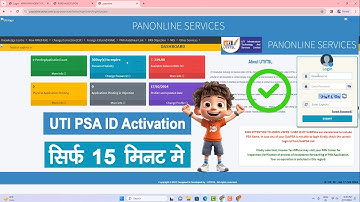 UTI PSA ID generate full process - UTI PSA ID kaise active kare 2024 - How to get UTI pan agency