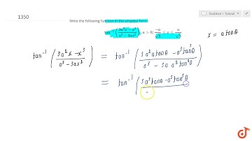 Write the following function in the simplest form: `tan^(-1)((3a^2x-x^3)/(a^3-3a x^2)), a gt 0,(...