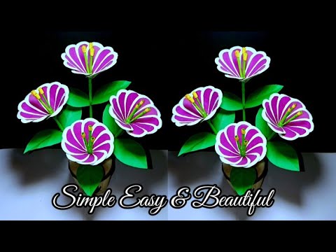 🔥Cara Membuat Bunga Dari Kertas || DIY🌺Kerajinan Bunga || How To Make Beautiful Flower With Paper