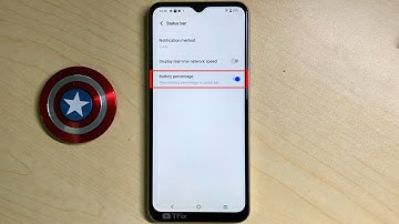 Show battery percentage in status bar on Vivo Y16 Android 12