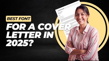 Best Font for your Cover Letter! #CVMaker