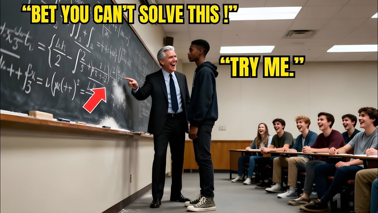 Prof Doesn't Know Black Student Is Math Prodigy — Sets 'Impossible' Equation to Mock Him, Regrets It