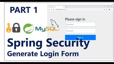 Part 1 - Add Login Page in Spring Application Using Spring Security
