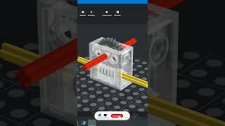 LEGO Technic Build Worm Gear and Spur Gear on Lego Digital Studio  #lego #house_of_robots #shorts