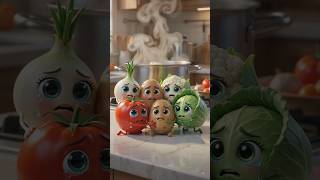 ALL THE VEGETABLES CRYING ABOUT THEIR COOKING #ai #aivideo #viral #youtubeshorts #aianimation