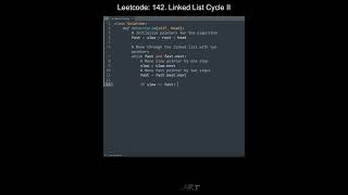 Leetcode 142. Linked List Cycle II in Python | Python Leetcode | Python Coding Tutorial | ASMR