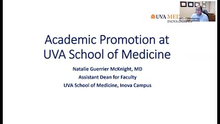 UVA SoM Inova Campus: Faculty Promotion Information 2023-2024 Cycle