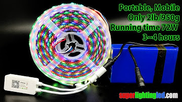 How to Make a Portable Color Chase Effect, 12V 20A Lithium Battery and WS2815 Addressable LED Strips