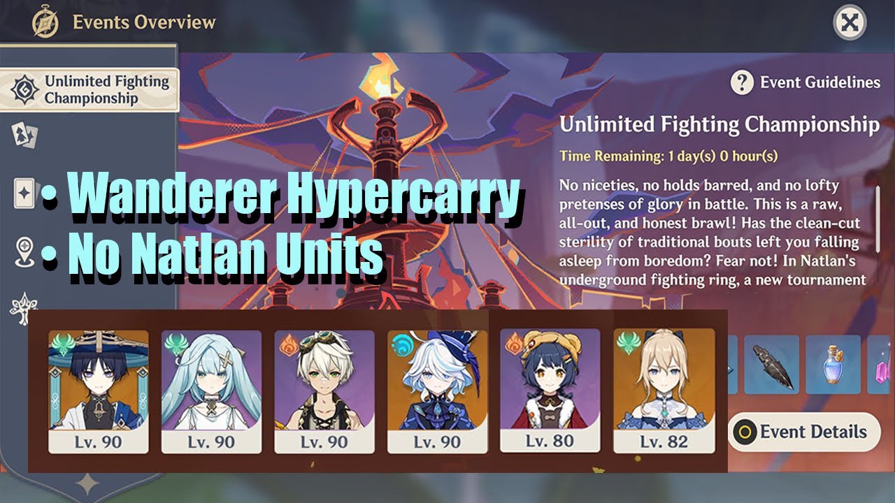 Can My C6 Wanderer Beat The New Combat Event? | Unlimited Fighting Championship | Genshin Impact