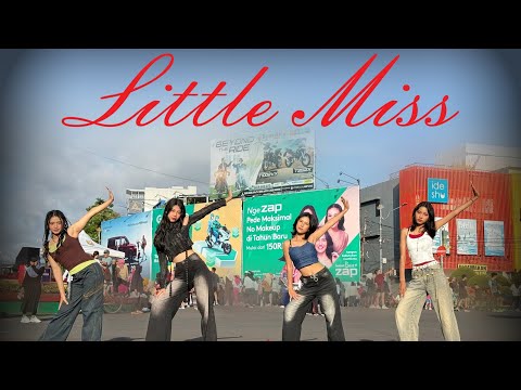 كيبوب في الأماكن العامة فرقة غيرلست تقدم عرض رقص لأغنية ليتل ميس من إندونيسيا غيرلست كيبوب 