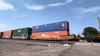 UP #6621 Lead’s The EB Intermodal Stack Train Through North Platte, NE 8/10/2026.