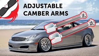 How To Install Adjustable Rear Camber Arms Infiniti G35 + (DIY alignment Guide)