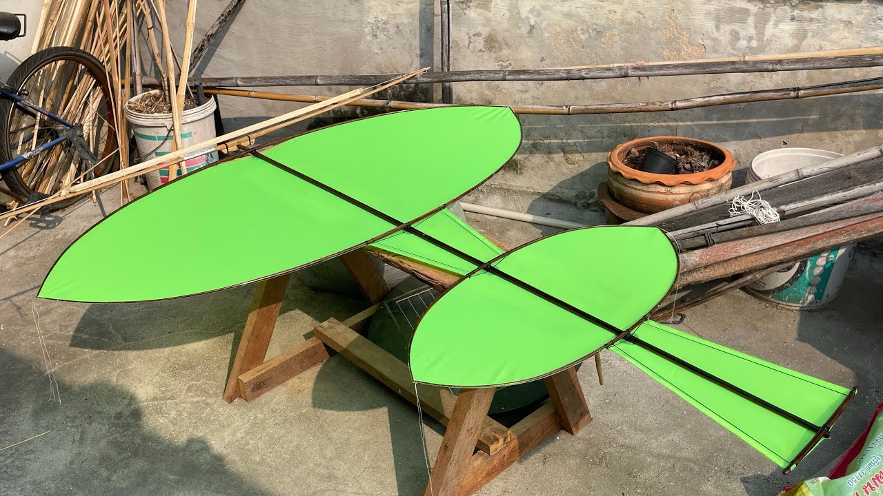 รีวิวสัดส่วนว่าวสองห้องก้านลาน ขนาด 150 CM ตัวใหม่