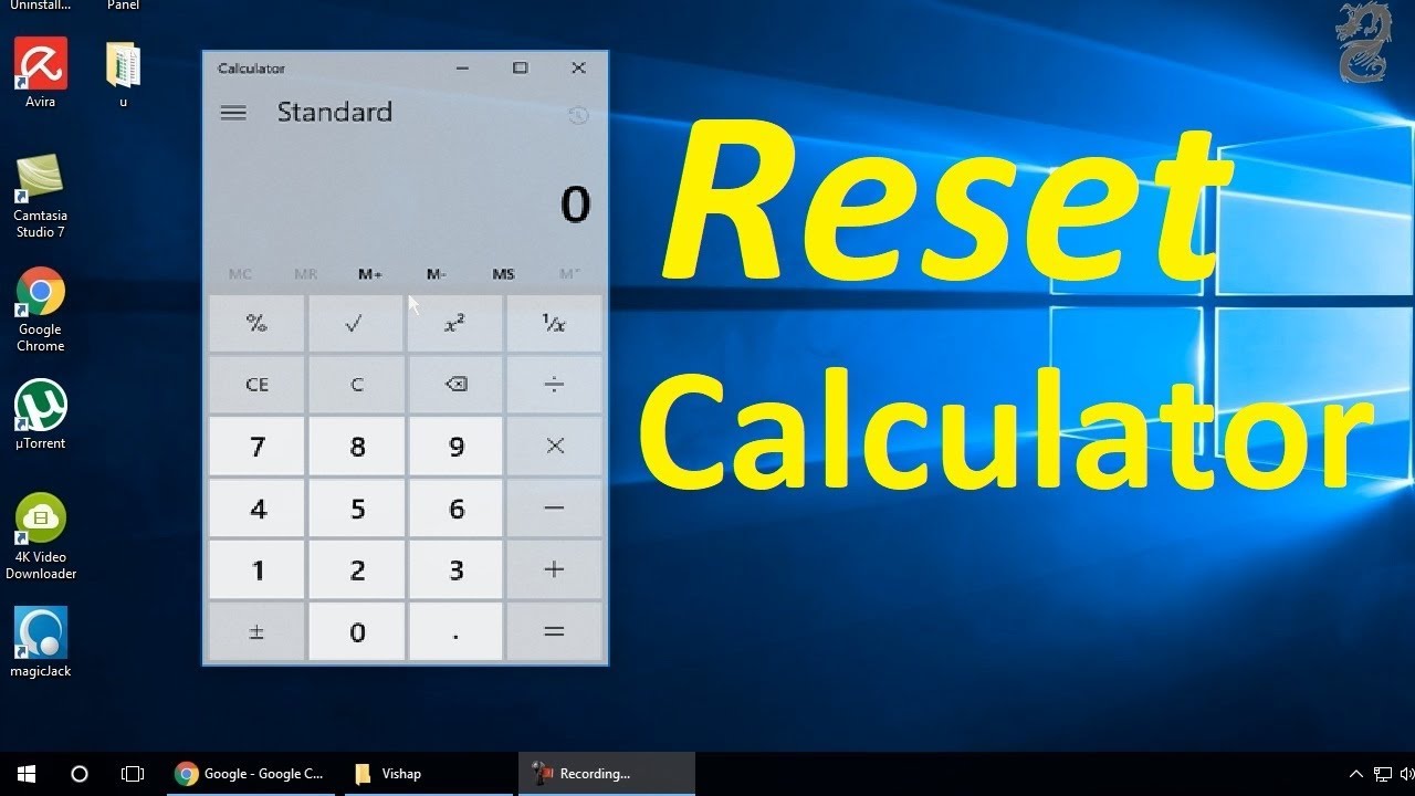 How To Reset Calculator In Windows 10 YouTube
