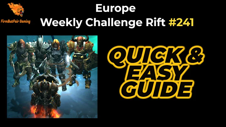 Diablo 3: Europe Challenge Rift#241 - Quick & Easy Guide-Maps & Everything you need for a quick time