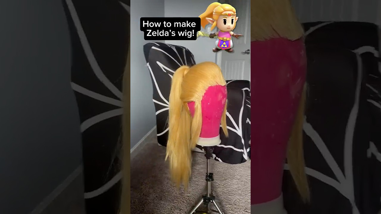 How I made Zelda’s ponytail wig! #zelda #echosofwisdom #cosplay #wigs #wigstyling #tutorial #howto