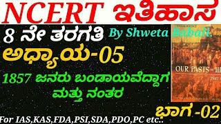 NCERT History in Kannada|Class 8:C-05 When people Rebel(P-2) by Shweta Babali for IAS,KAS,FDA,PSI,PC screenshot 5