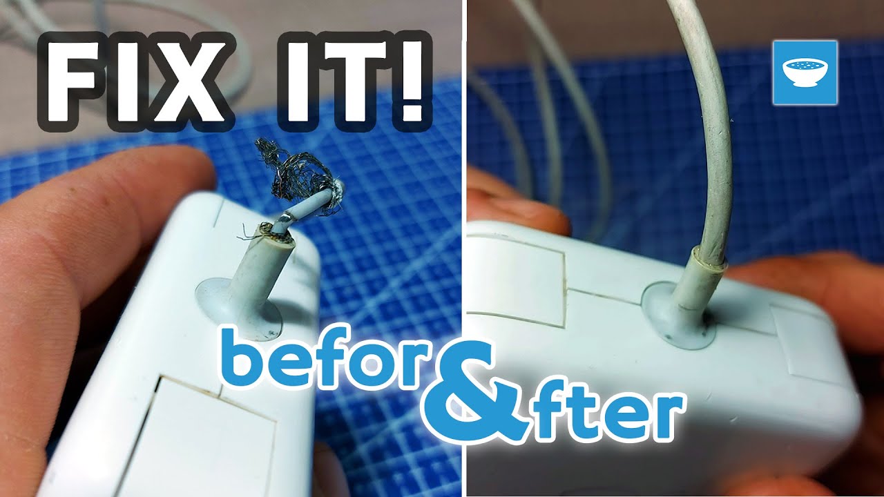 Fixing the cable on a MacBook charger Healing bench #16