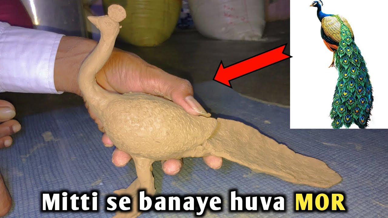 how to make a peacock from clay | how to make a peacock | mitti se mor ...