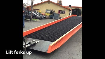 Mobile Yard Ramp - How To Use Toe Clamp