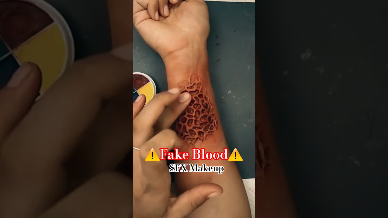 ​Extreme Trypophobia Makeup Tutorial 💉🩸  (SFX Art) #SFX #MakeupArtist #Trypophobia #SpecialEffects