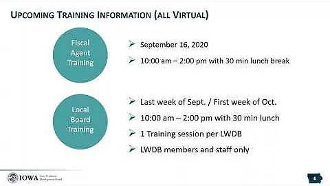 Iowa Workforce Development Board - CEO Office Hours July 10th 2020