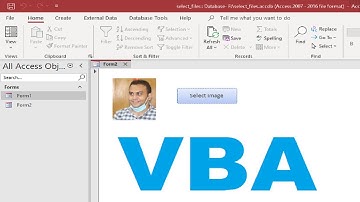 How to add selected image to form in MS access VBA