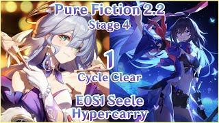 【HSR】NEW 2.2 Pure Fiction 4 - E0S1 Seele x E1S1 Robin Hypercarry 1 Cycle Clear Both Halves!