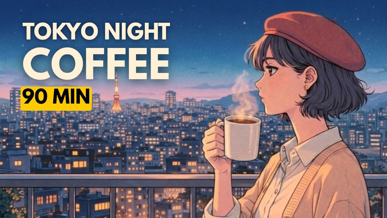 Tokyo Balcony Night Lofi 🌌 Calm Focus Mix| 東京バルコニー夜景LoFi