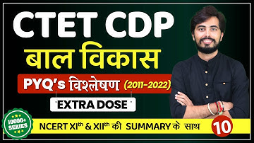 CTET 2022 CDP ( बाल विकास ) PYQ Special Series for CTET Paper 1 and 2 by Rohit Vaidwan