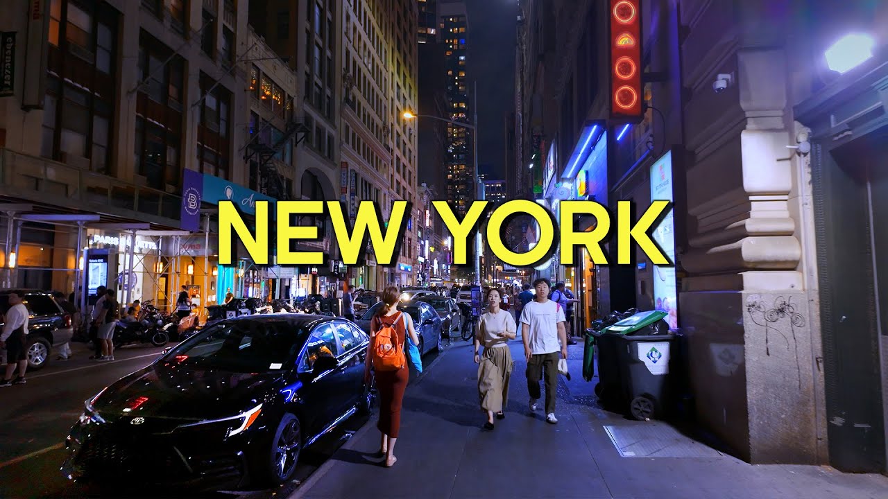 New York, Amerika Serikat | Jelajah Kota Malam 4K | 10 Jun 2024